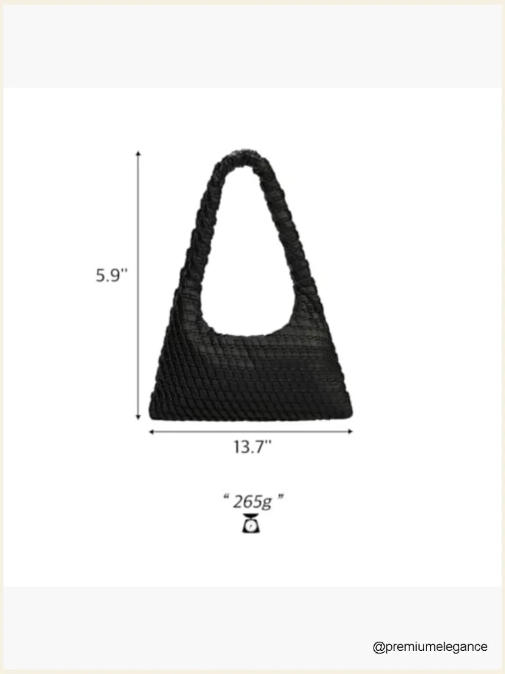 Textured Hobo Bag - PU Leather Shoulder Tote, Magnetic Closure, Work Travel Bag